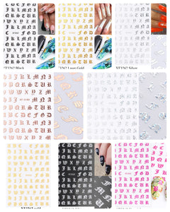 Letter Nail Art Stickers