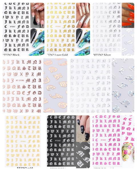 Letter Nail Art Stickers
