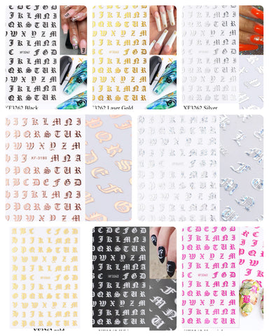 Letter Nail Art Stickers