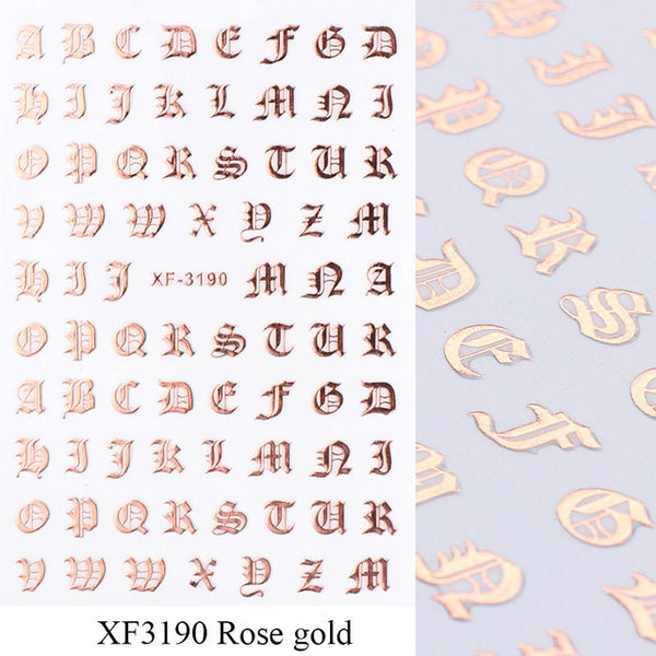 Letter Nail Art Stickers
