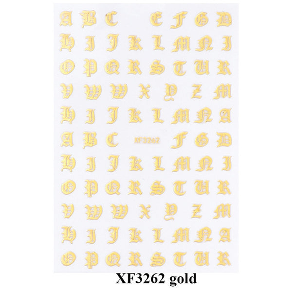 Letter Nail Art Stickers