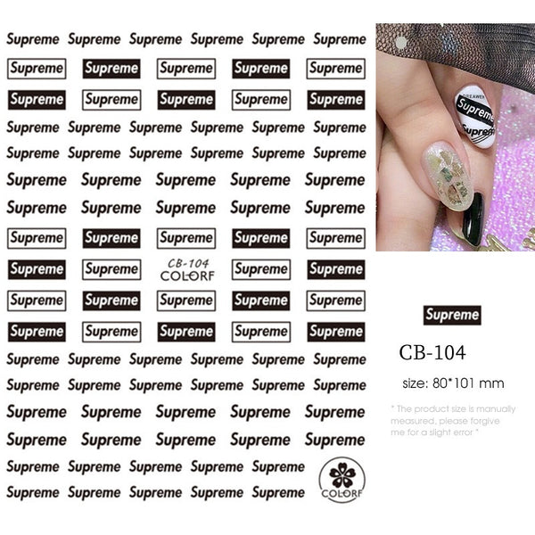 Branded Nail Art Stickers