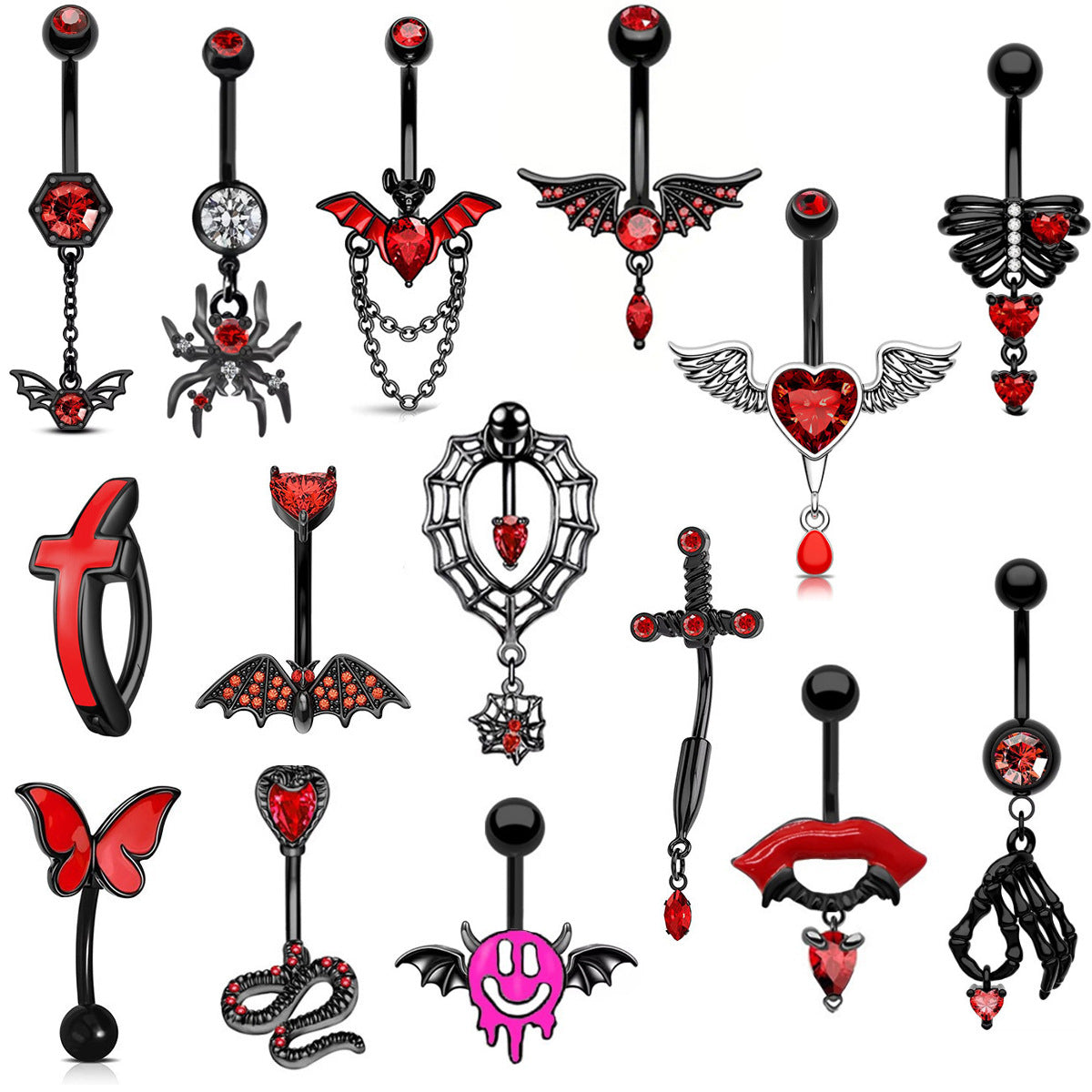 Gothic Stainless Steel Belly Button Rings