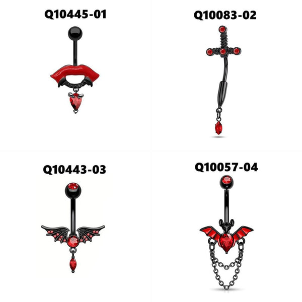 Gothic Stainless Steel Belly Button Rings