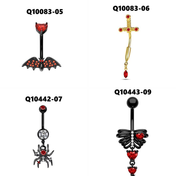 Gothic Stainless Steel Belly Button Rings
