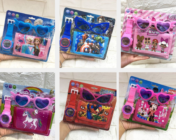 Kids Wallet Watch Sunglasses Set
