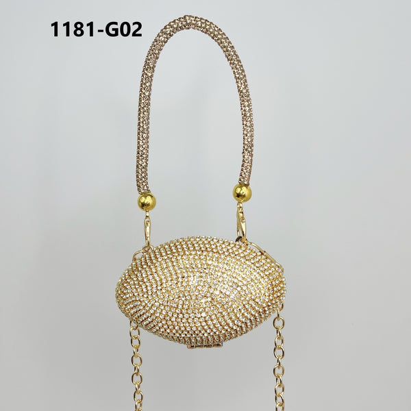 Trendy Metal Diamond Shell Evening Bag