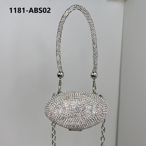 Trendy Metal Diamond Shell Evening Bag