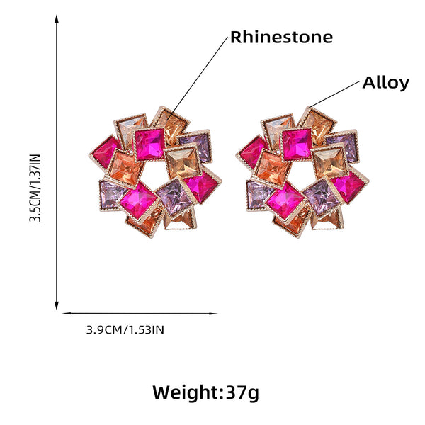 Windmill Shaped Diamond Earrings