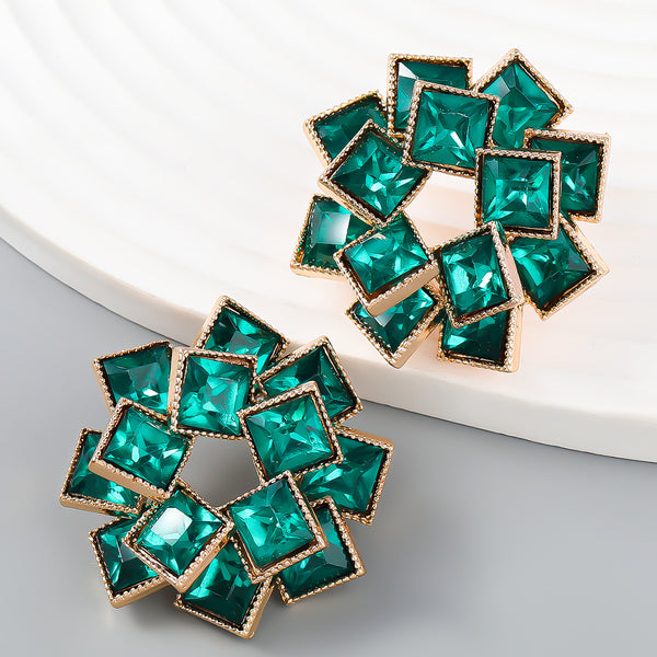 Windmill Shaped Diamond Earrings
