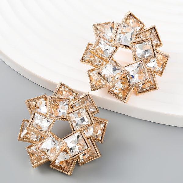 Windmill Shaped Diamond Earrings