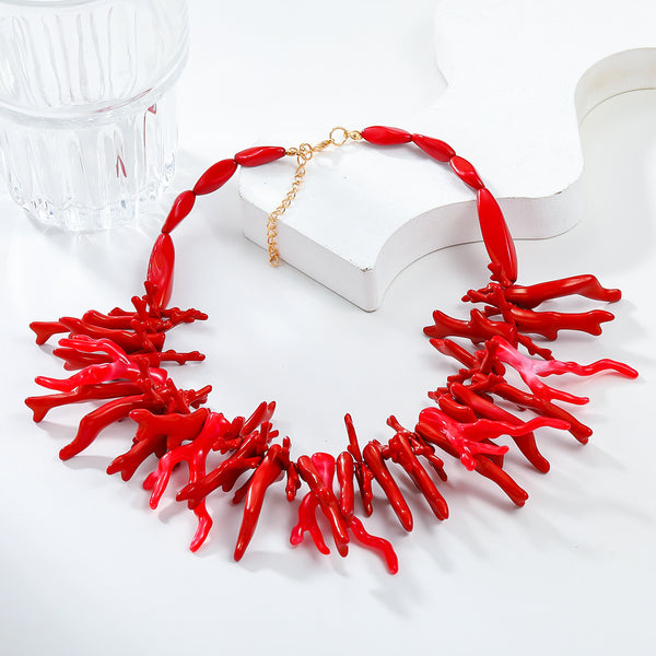 Red Coral 2 Piece Necklace