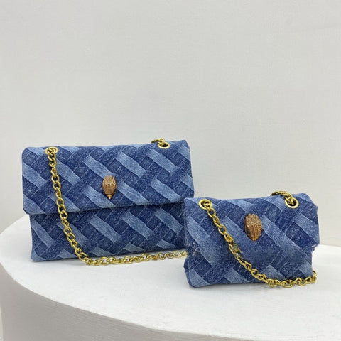 KG Woven Denim Sidebags