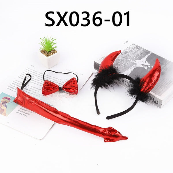 Horns Head Band and Tail Set
