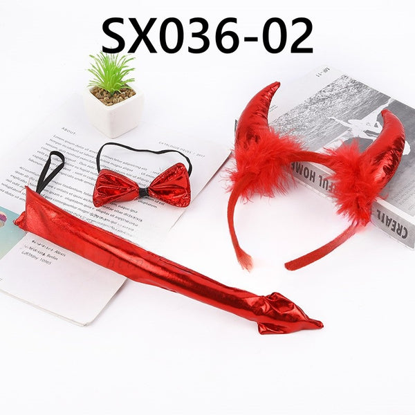 Horns Head Band and Tail Set