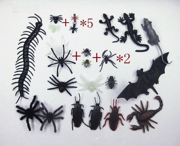 Halloween Fake Lifelike Insects (Pack of 44pcs)