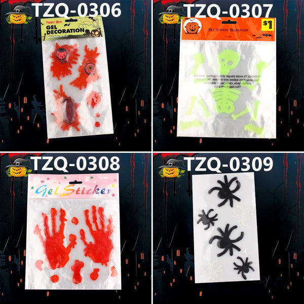 Halloween 3D Jelly Static Stickers