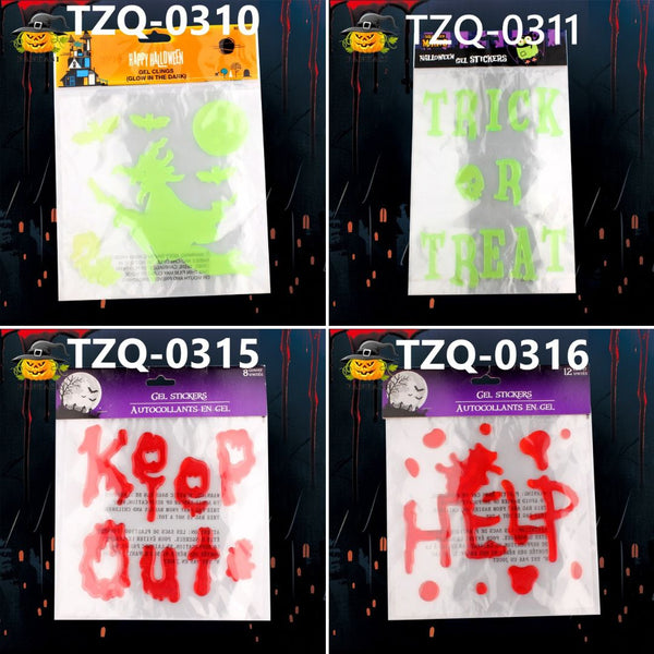 Halloween 3D Jelly Static Stickers