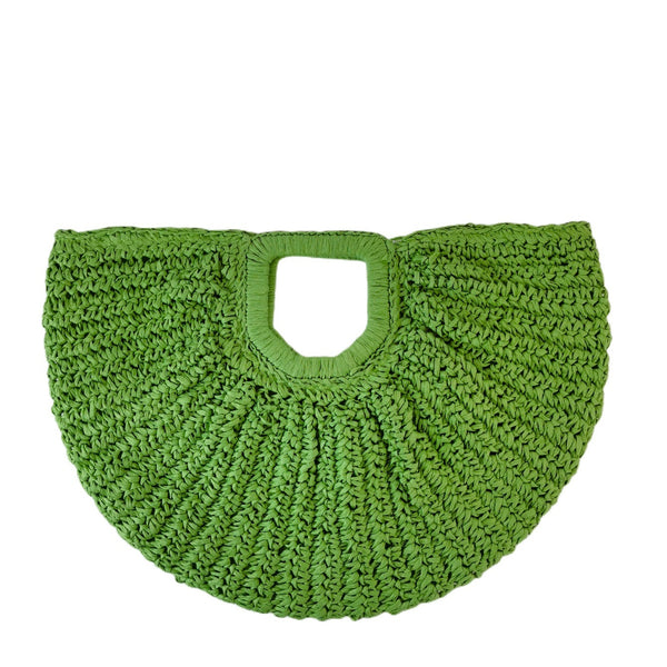 Large Hand Woven Straw Clutch