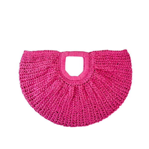 Large Hand Woven Straw Clutch