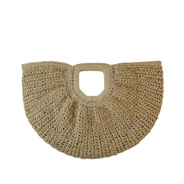 Large Hand Woven Straw Clutch