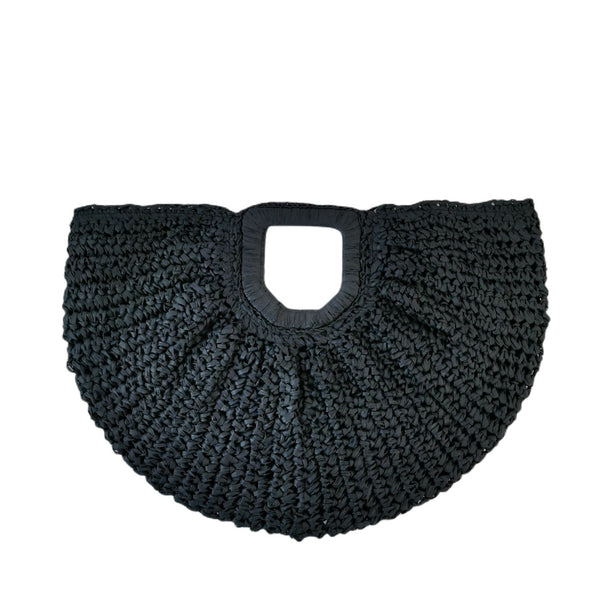 Large Hand Woven Straw Clutch