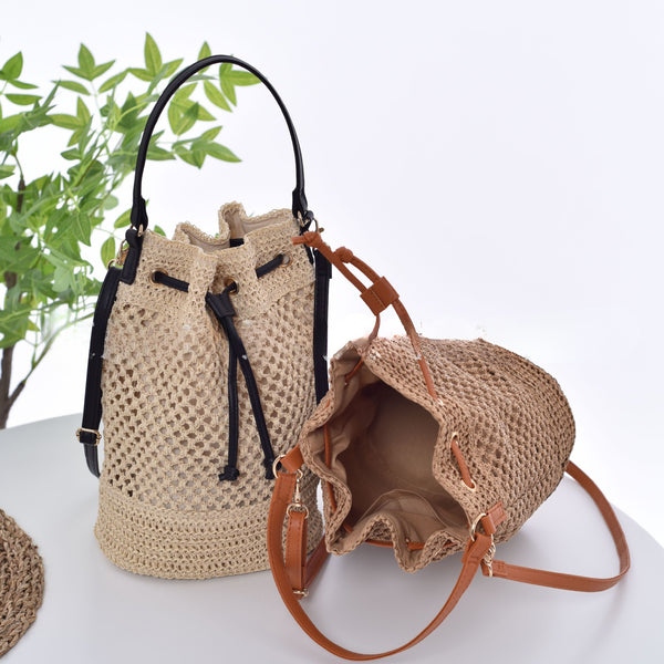 Straw Woven Bucket Bags