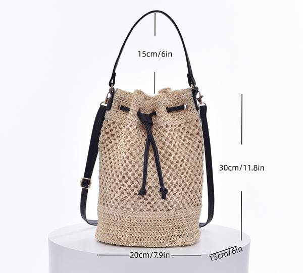 Straw Woven Bucket Bags
