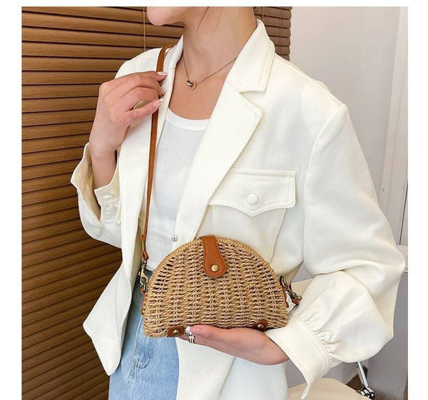Handmade Straw Sidebag