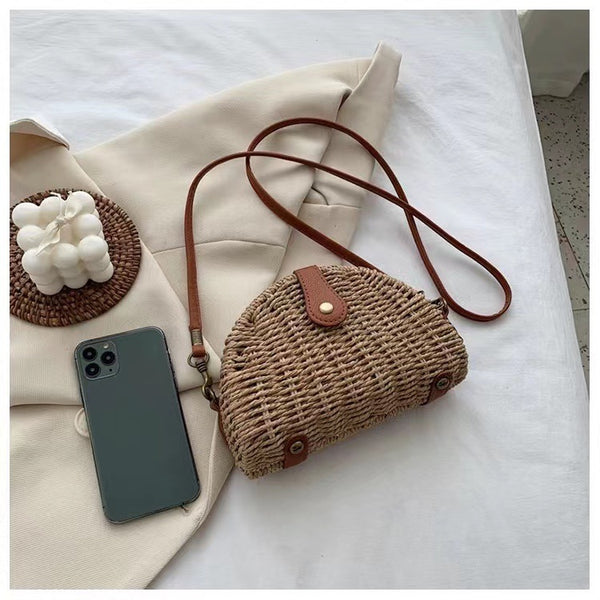 Handmade Straw Sidebag