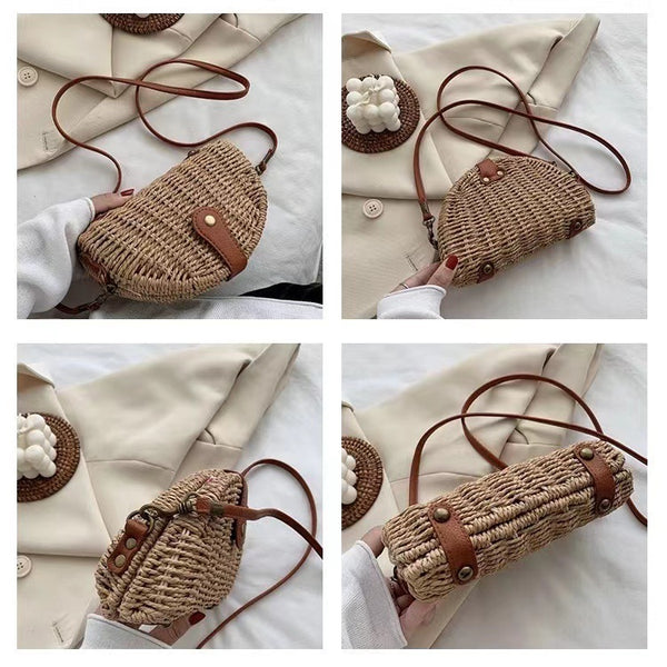 Handmade Straw Sidebag