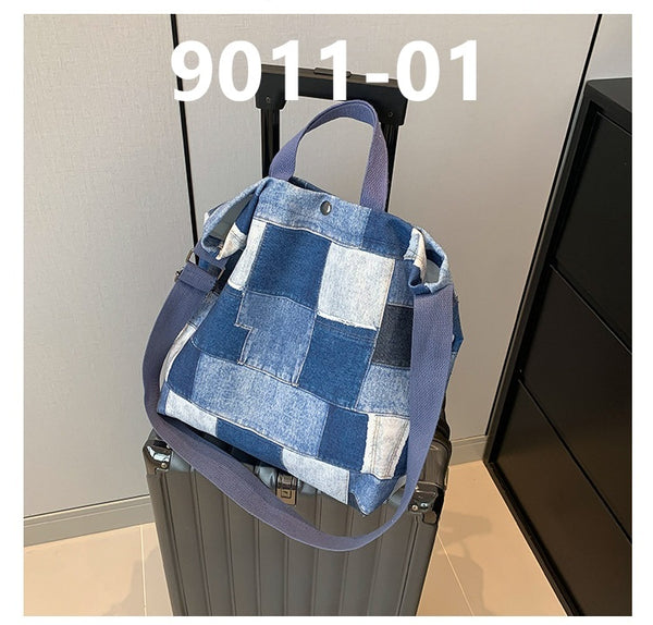 Denim Canvas Large Handbag