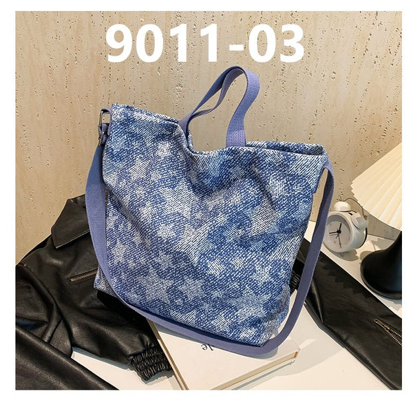 Denim Canvas Large Handbag