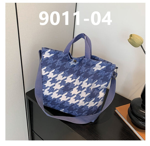 Denim Canvas Large Handbag