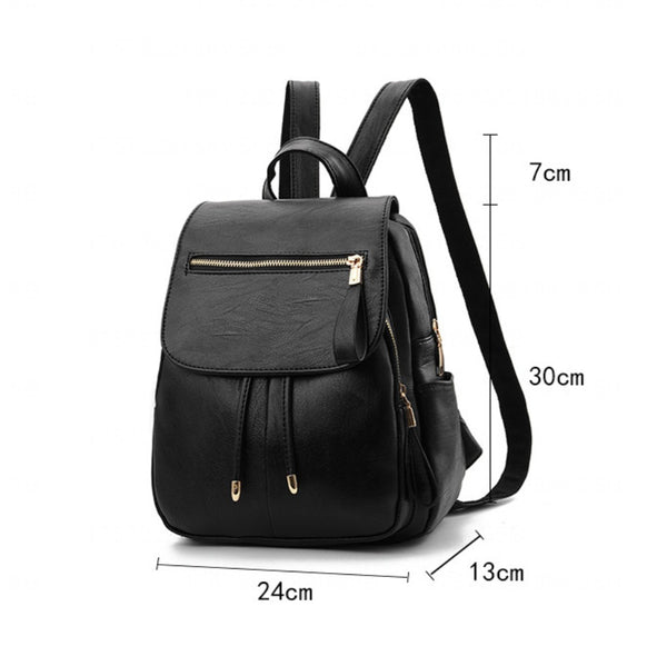 Large Soft PU Travel Backpack