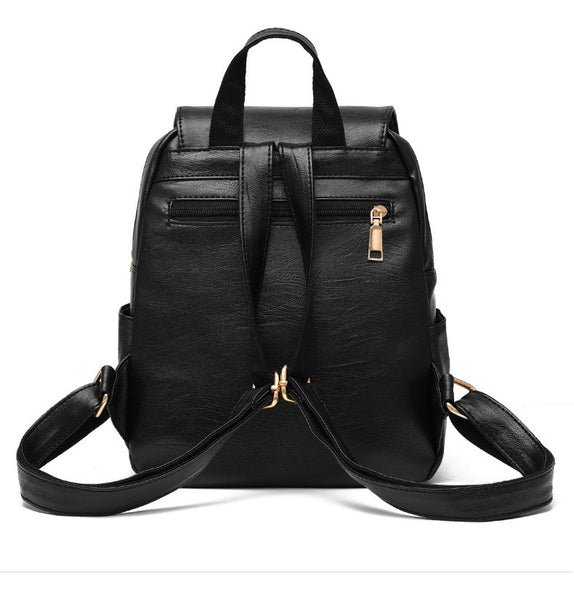 Large Soft PU Travel Backpack