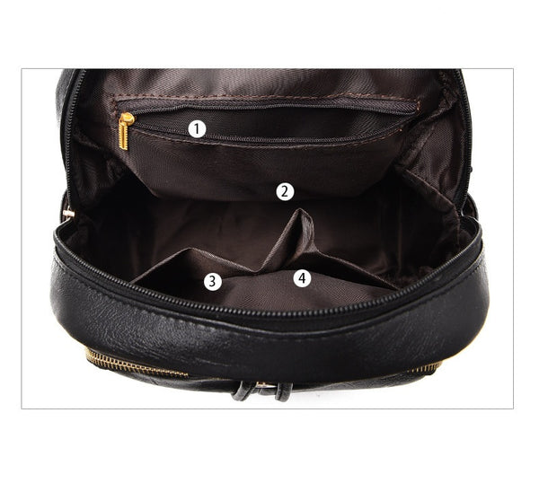 Large Soft PU Travel Backpack