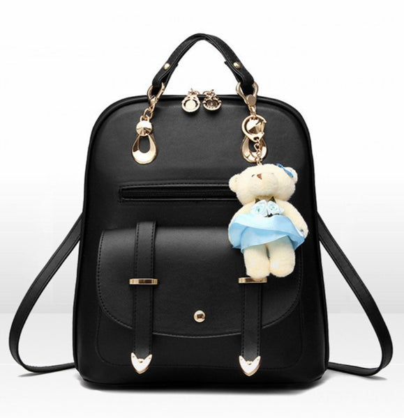 Bear Keychain Trendy Backpack