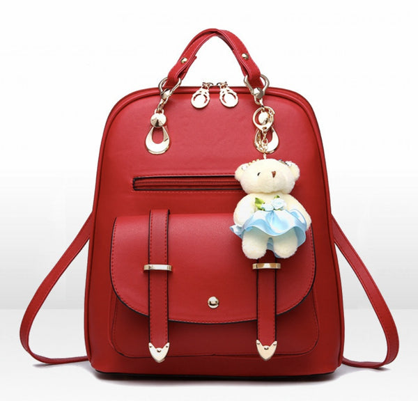 Bear Keychain Trendy Backpack