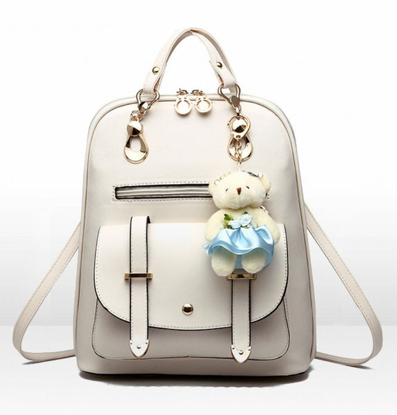 Bear Keychain Trendy Backpack