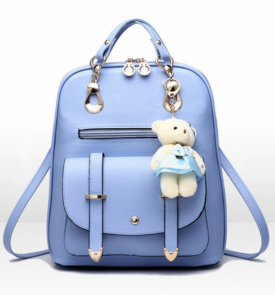 Bear Keychain Trendy Backpack