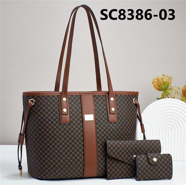 Large Capacity 3 Piece Retro Tote Bag