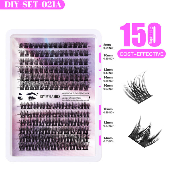 150 Clusters Segmented Eyelashes