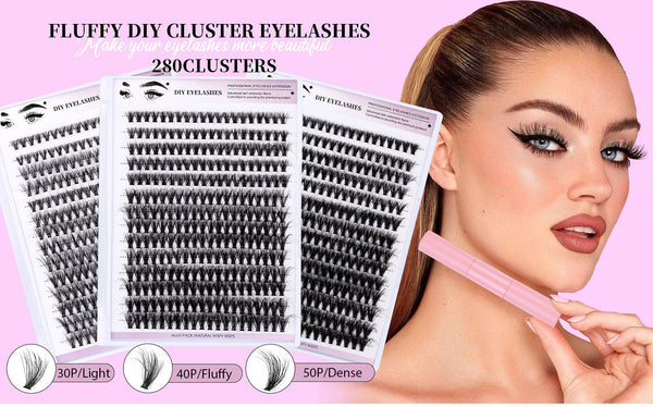 280 Fluffy DIY Cluster Eyelashes
