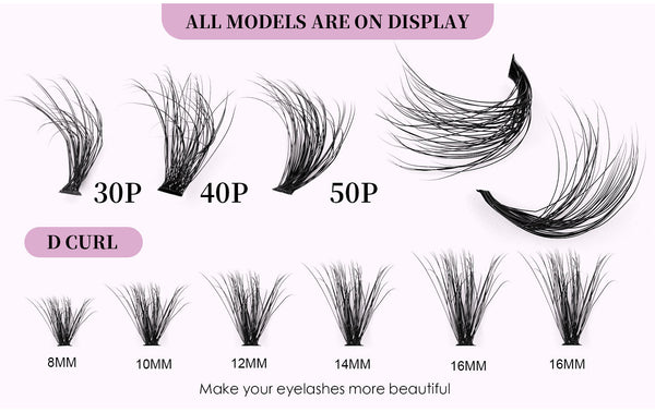 280 Fluffy DIY Cluster Eyelashes