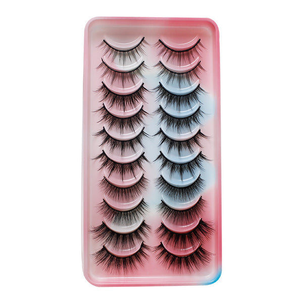 10 Pairs False Eyelashes Various Thickness