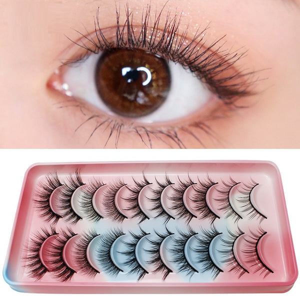 10 Pairs False Eyelashes Various Thickness
