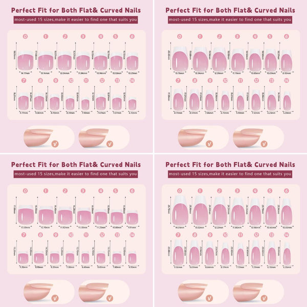 Seamless French Tip Press On Nails