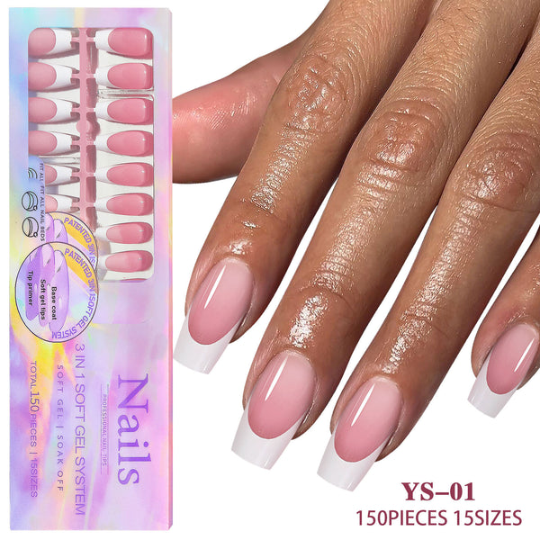 Seamless French Tip Press On Nails