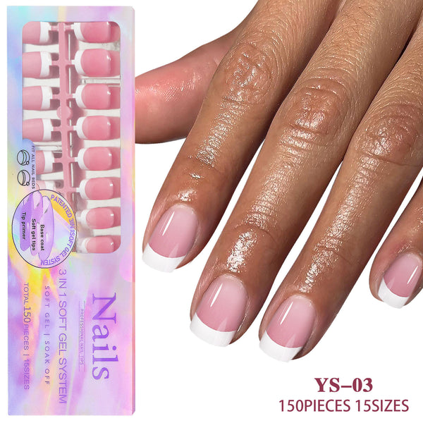Seamless French Tip Press On Nails